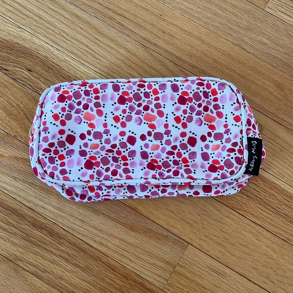 Ashley Mary dual zipper makeup case